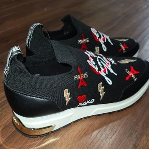 Karl Lagerfeld Miranda Paris slip on sneakers sz 8 8M 38.5 38.5B